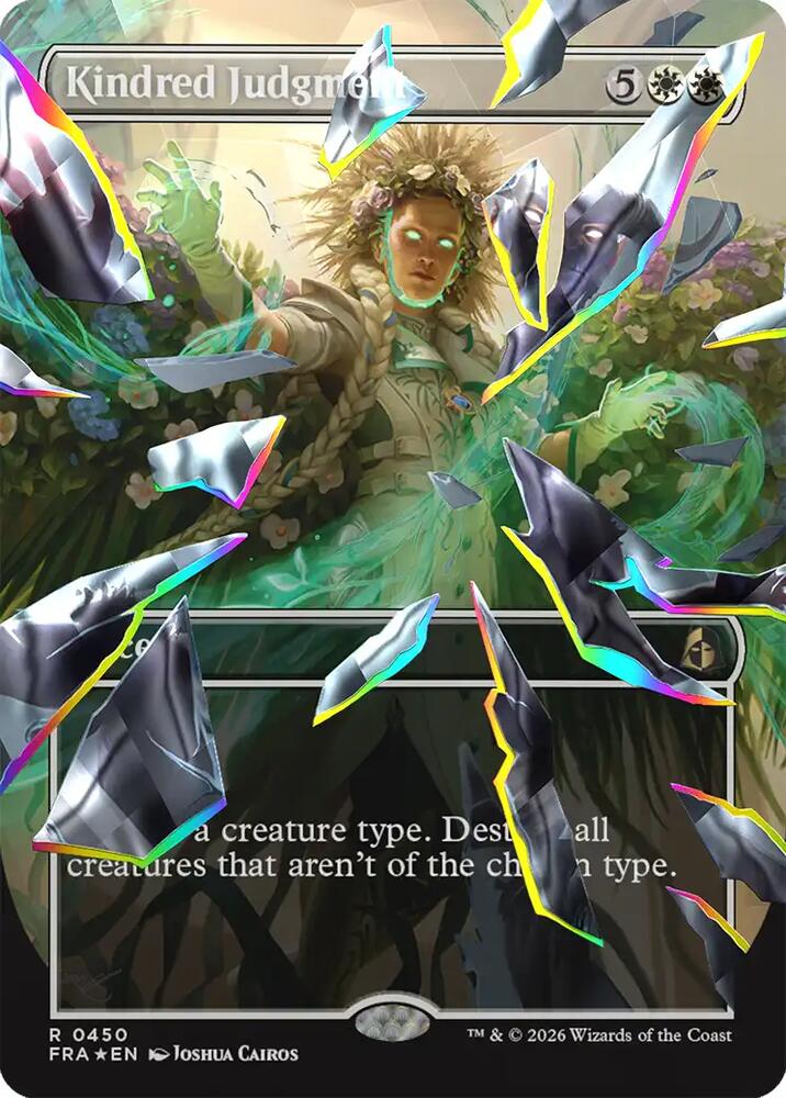 Kindred Judgment (Borderless) (Facet Foil) 450 card from Reality Fracture