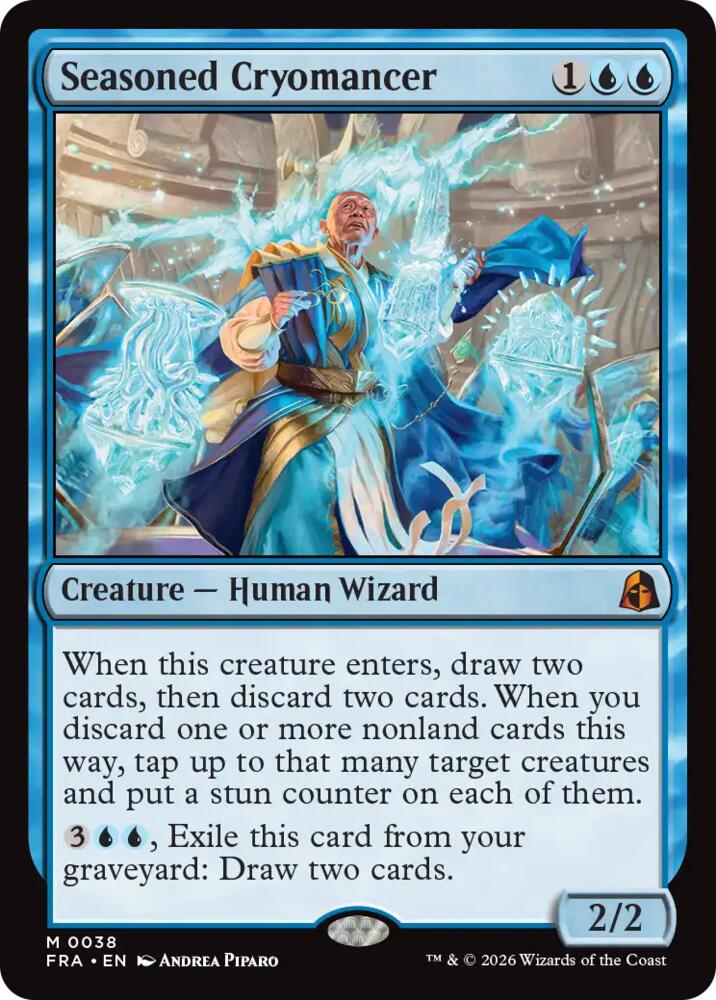 Seasoned Cryomancer 38 card from Reality Fracture