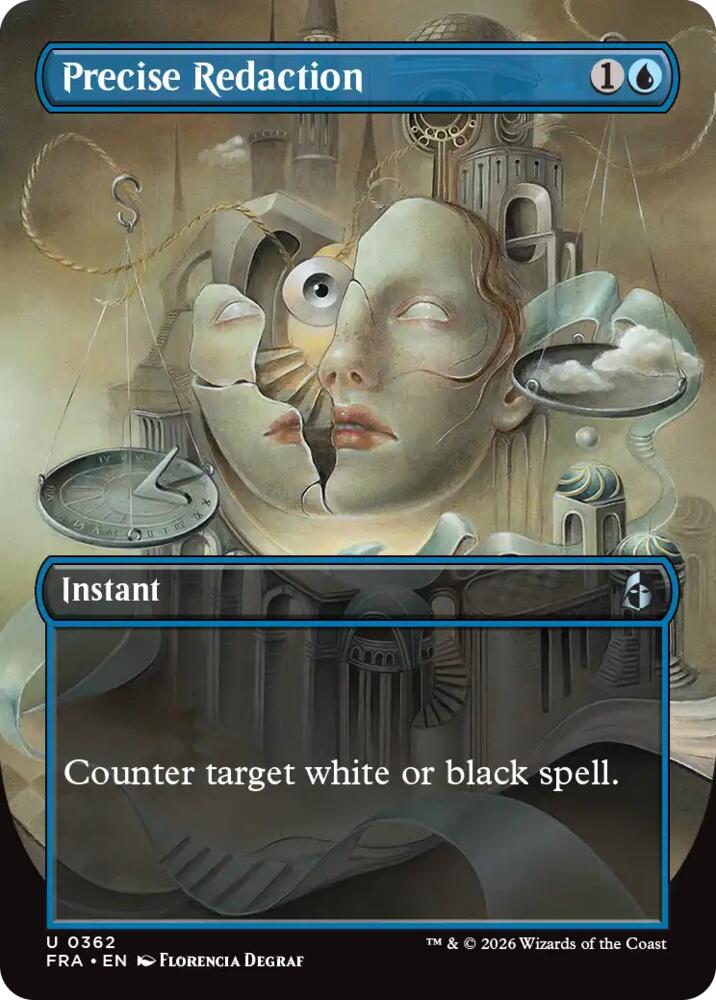 Precise Redaction (Borderless) 362 card from Reality Fracture