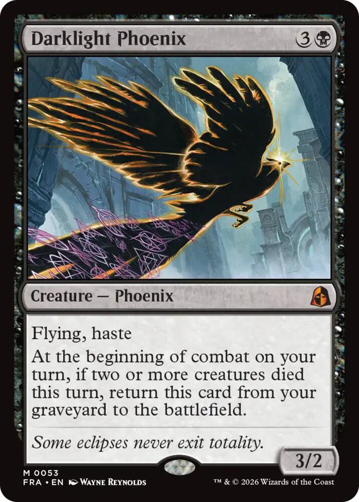 Darklight Phoenix 53 card from Reality Fracture