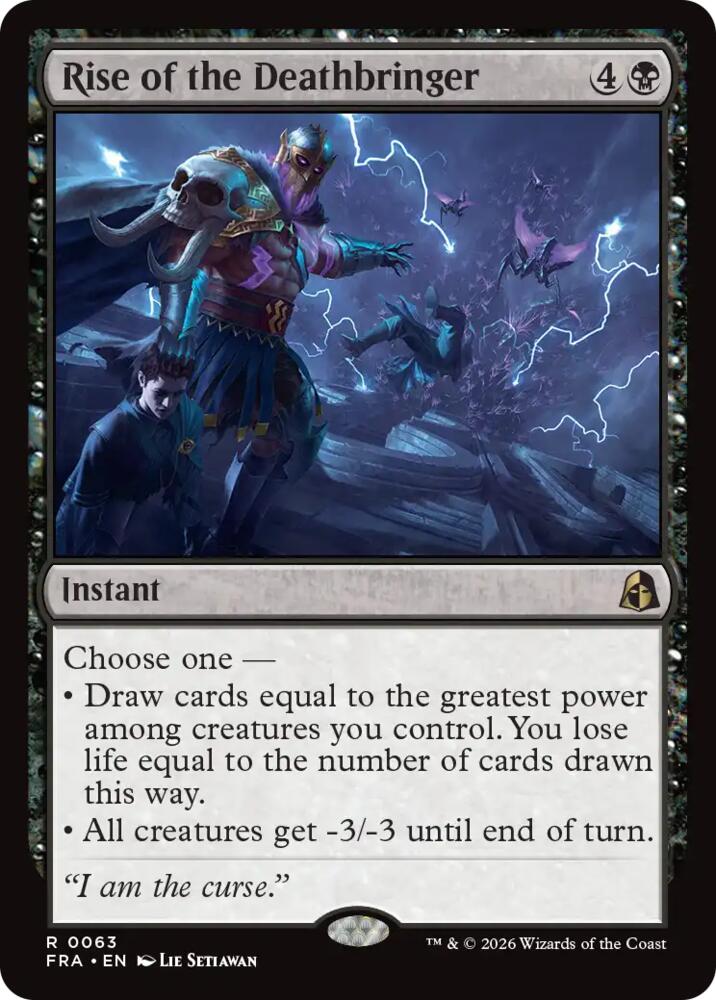 Rise of the Deathbringer 63 card from Reality Fracture