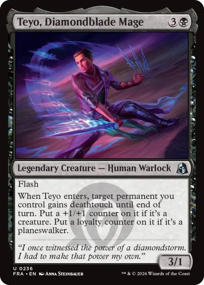 Teyo, Diamondblade Mage 236 card from Reality Fracture