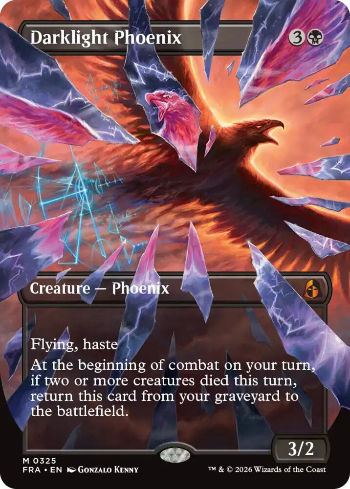 Darklight Phoenix (Borderless) 325 card from Reality Fracture