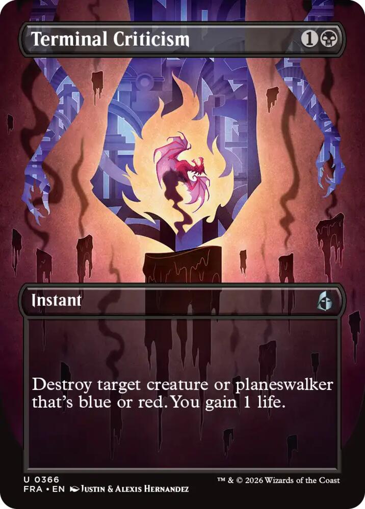 Terminal Criticism (Borderless) 366 card from Reality Fracture