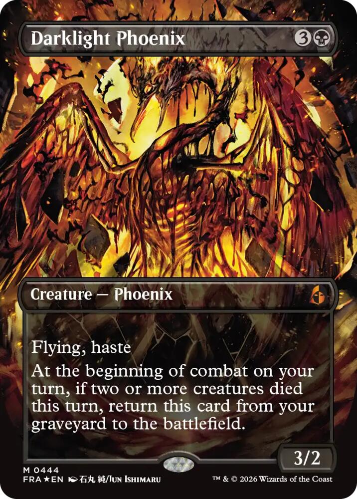Darklight Phoenix (Borderless) 444 card from Reality Fracture