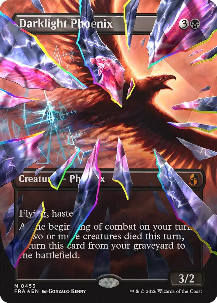 Darklight Phoenix (Borderless) (Facet Foil) 453 card from Reality Fracture