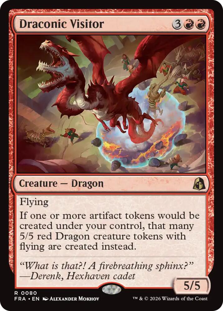 Draconic Visitor 80 card from Reality Fracture