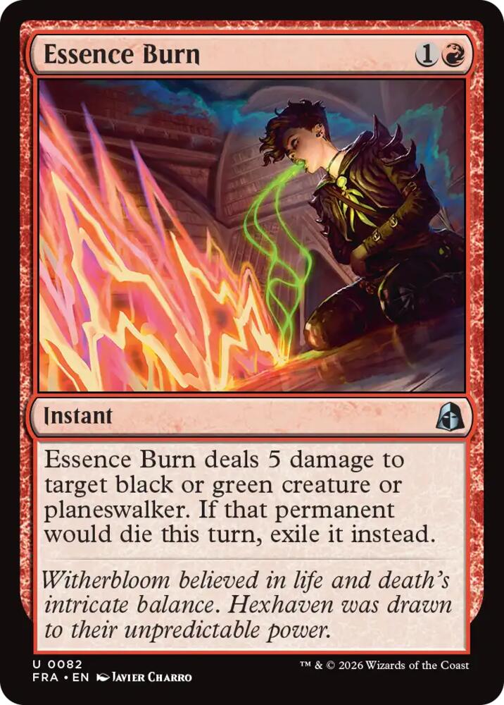 Essence Burn 82 card from Reality Fracture