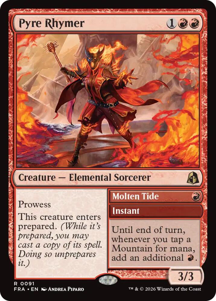 Pyre Rhymer 91 card from Reality Fracture