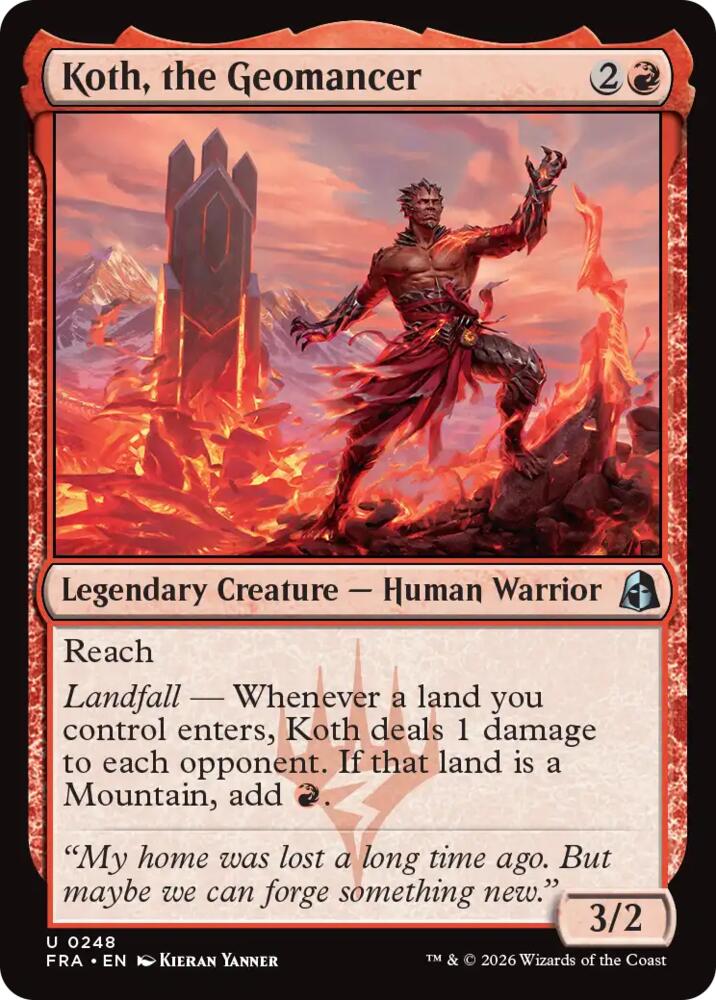 Koth, the Geomancer 248 card from Reality Fracture