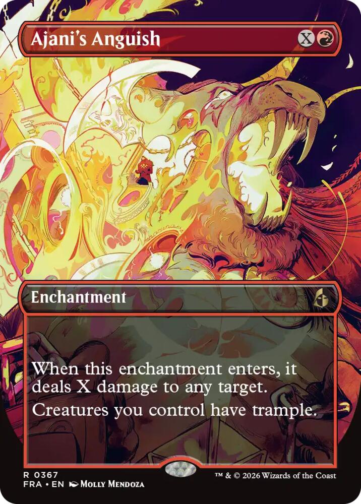 Ajani's Anguish (Borderless) 367 card from Reality Fracture