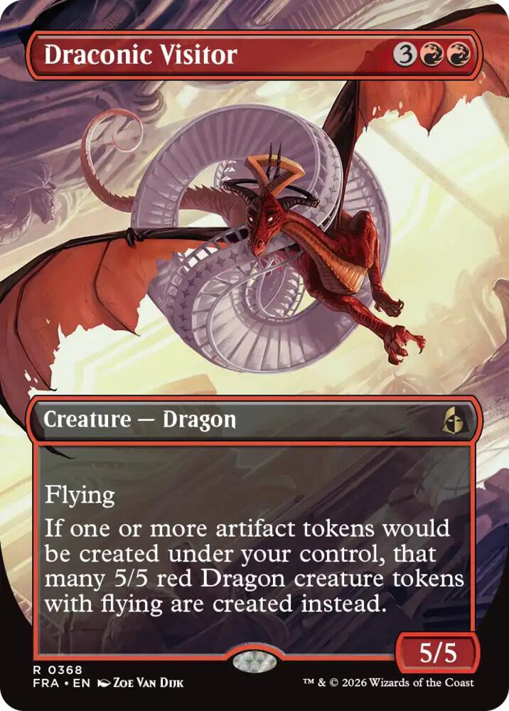 Draconic Visitor (Borderless) 368 card from Reality Fracture