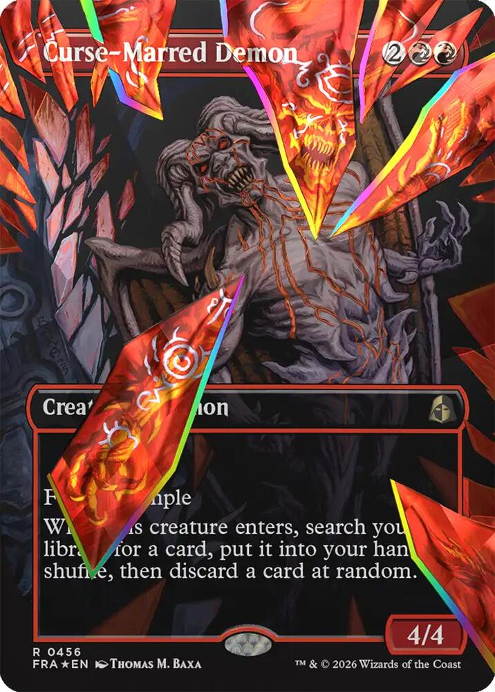 Curse-Marred Demon (Borderless) (Facet Foil) 456 card from Reality Fracture