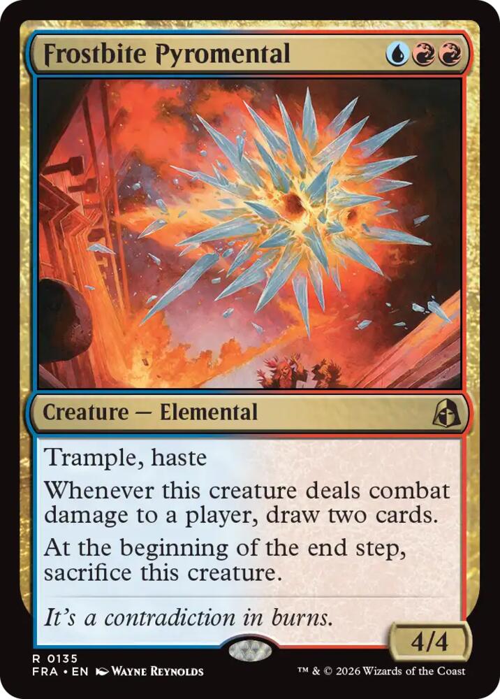 Frostbite Pyromental 135 card from Reality Fracture