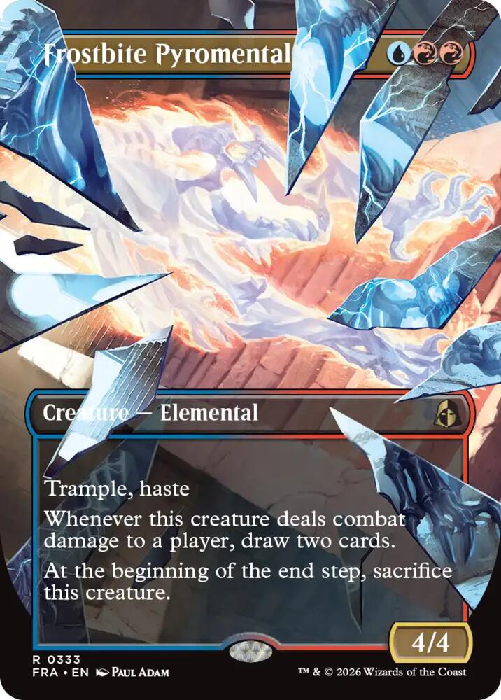 Frostbite Pyromental (Borderless) 333 card from Reality Fracture