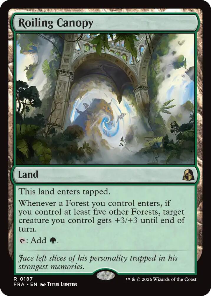 Roiling Canopy 187 card from Reality Fracture