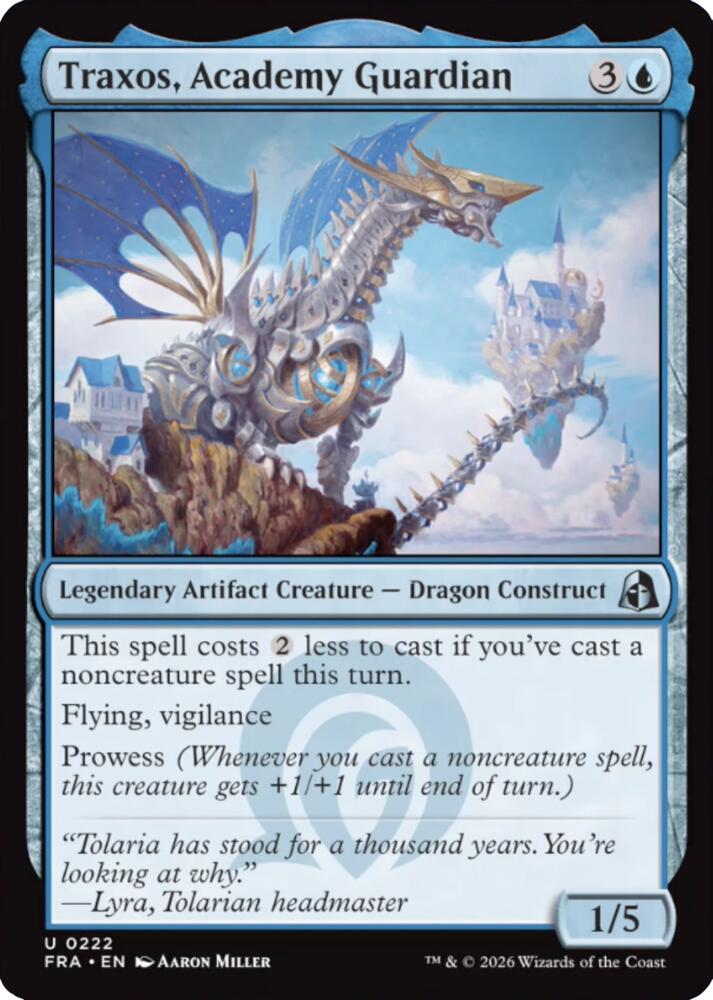 Traxos, Academy Guardian 222 card from Reality Fracture