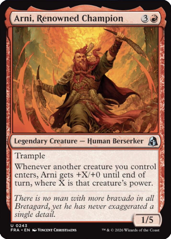 Arni, Renowned Champion 243 card from Reality Fracture
