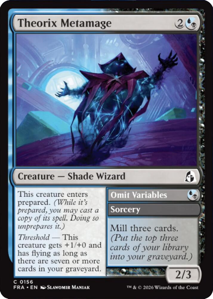 Theorix Metamage 156 card from Reality Fracture