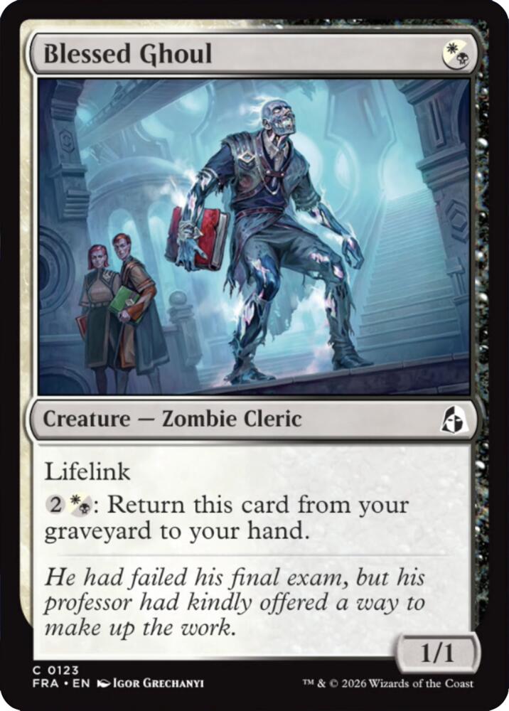 Blessed Ghoul 123 card from Reality Fracture