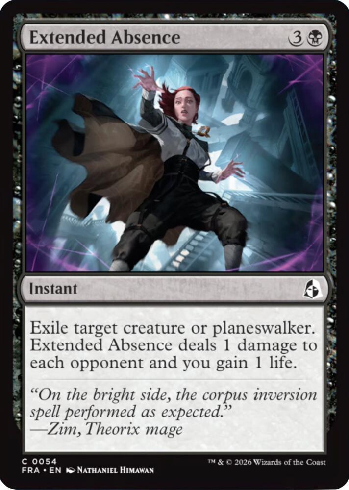 Extended Absence 54 card from Reality Fracture