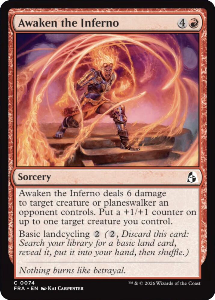 Awaken the Inferno 74 card from Reality Fracture