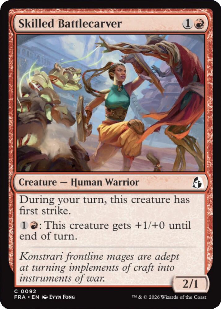 Skilled Battlecarver 92 card from Reality Fracture