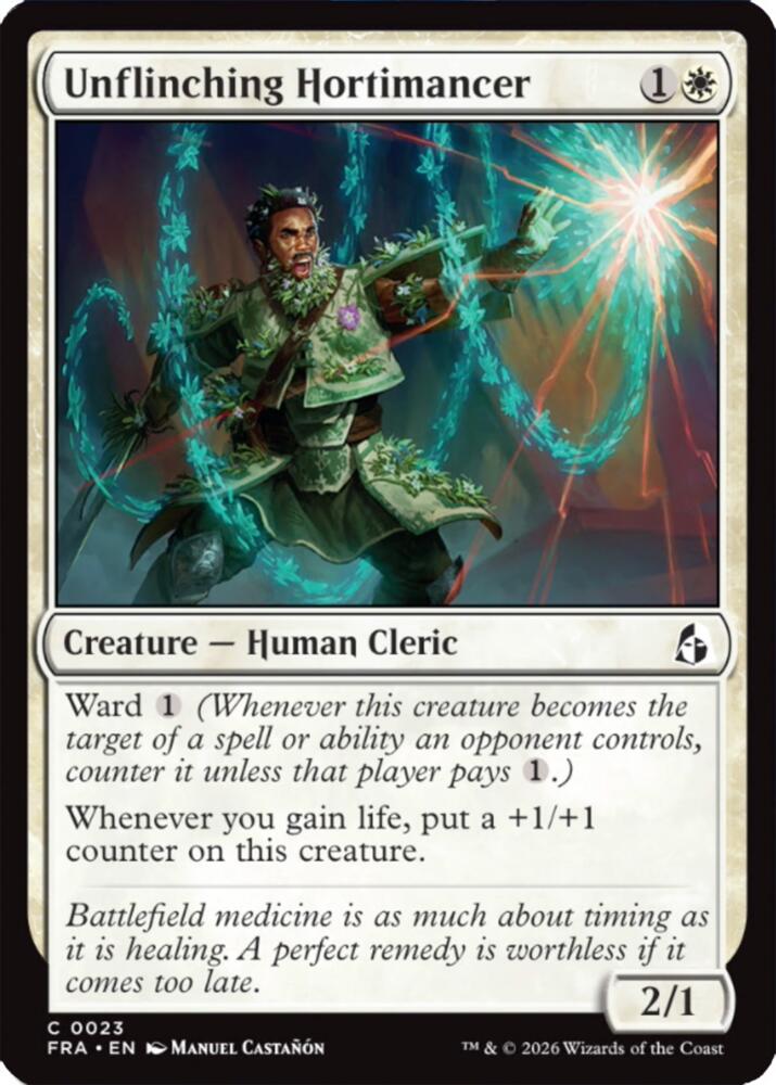 Unflinching Hortimancer 23 card from Reality Fracture