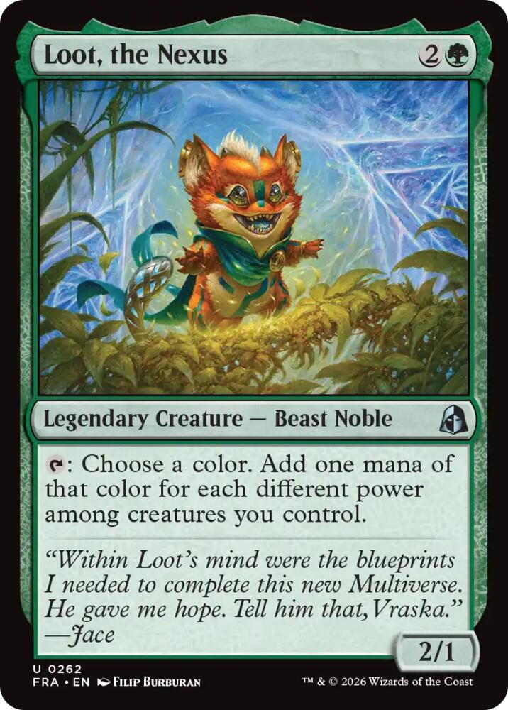 Loot, the Nexus 262 card from Reality Fracture