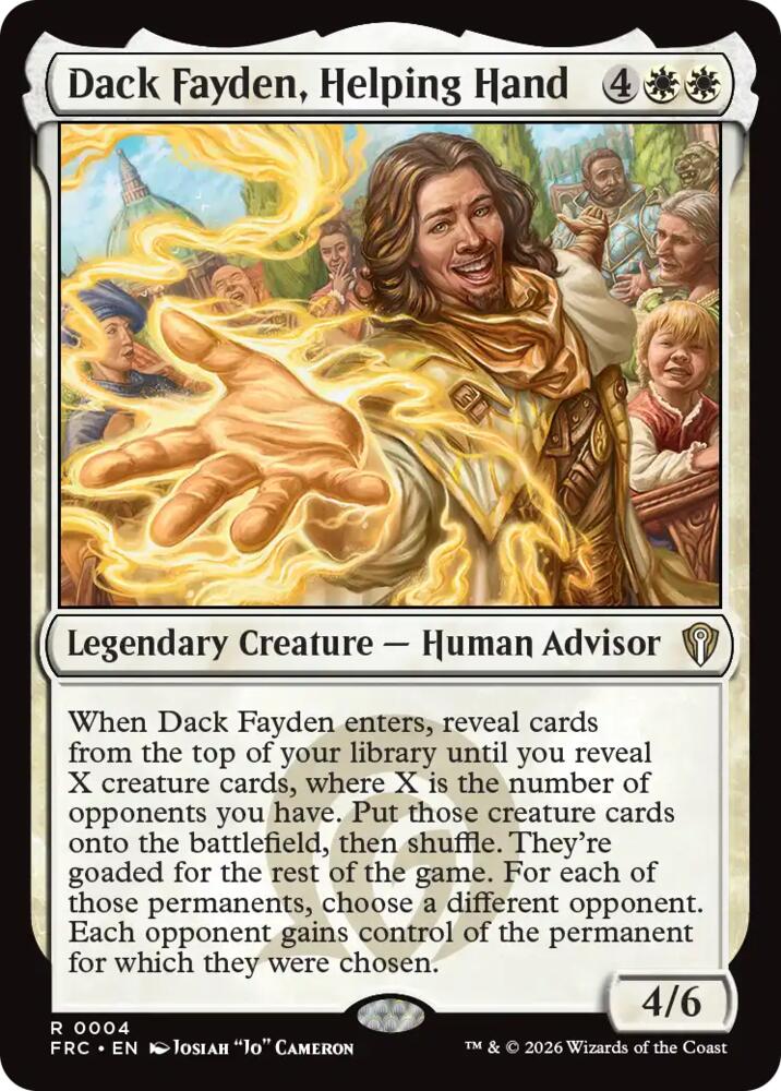 Dack Fayden, Helping Hand 4 card from Commander: Reality Fracture