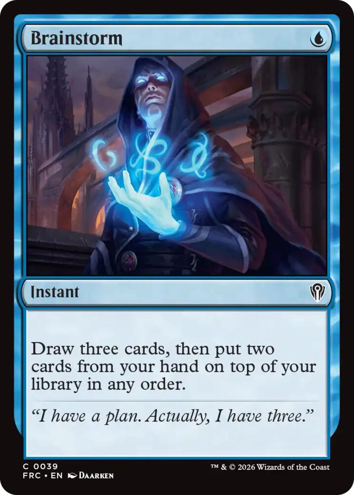 Brainstorm 39 card from Commander: Reality Fracture