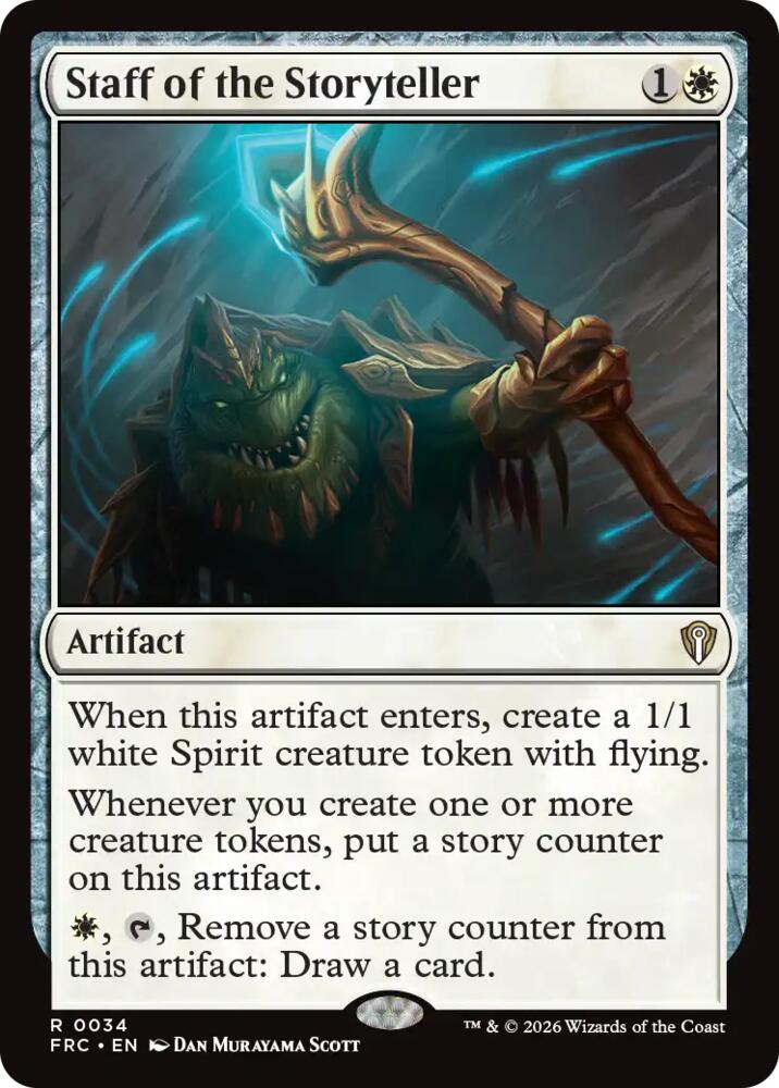 Staff of the Storyteller 34 card from Commander: Reality Fracture