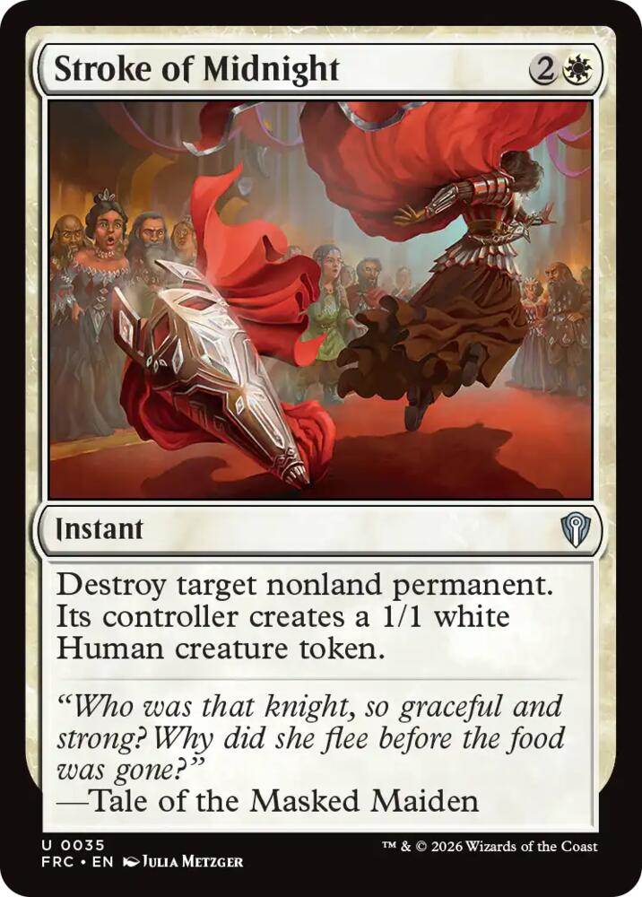 Stroke of Midnight 35 card from Commander: Reality Fracture