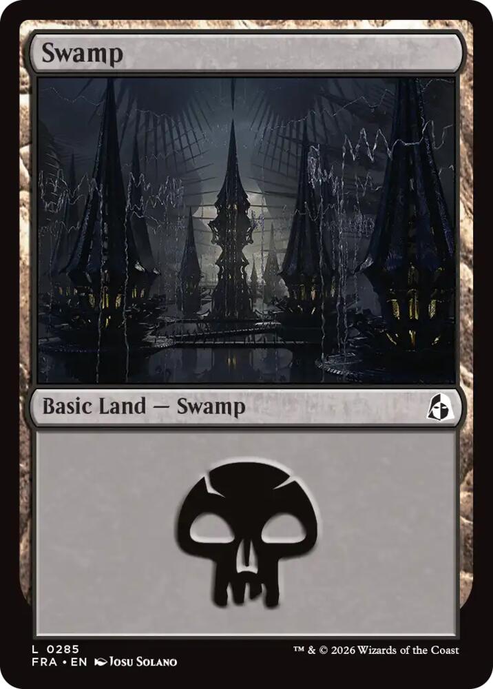 Swamp 285 card from Reality Fracture