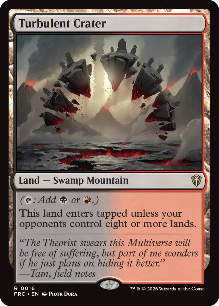 Turbulent Crater 16 card from Commander: Reality Fracture