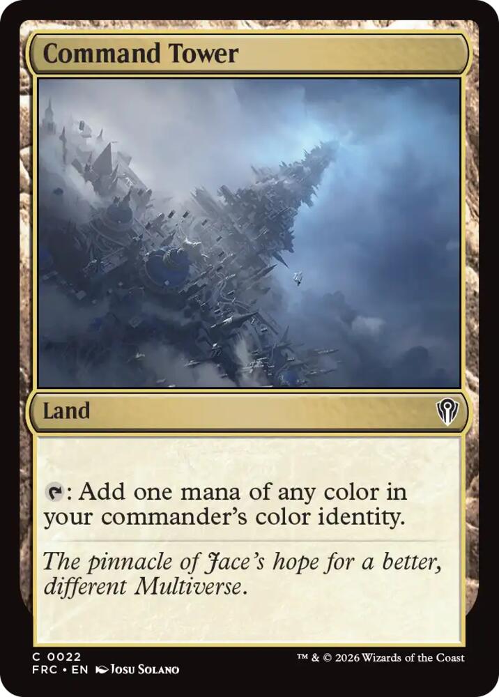 Command Tower 22 card from Commander: Reality Fracture
