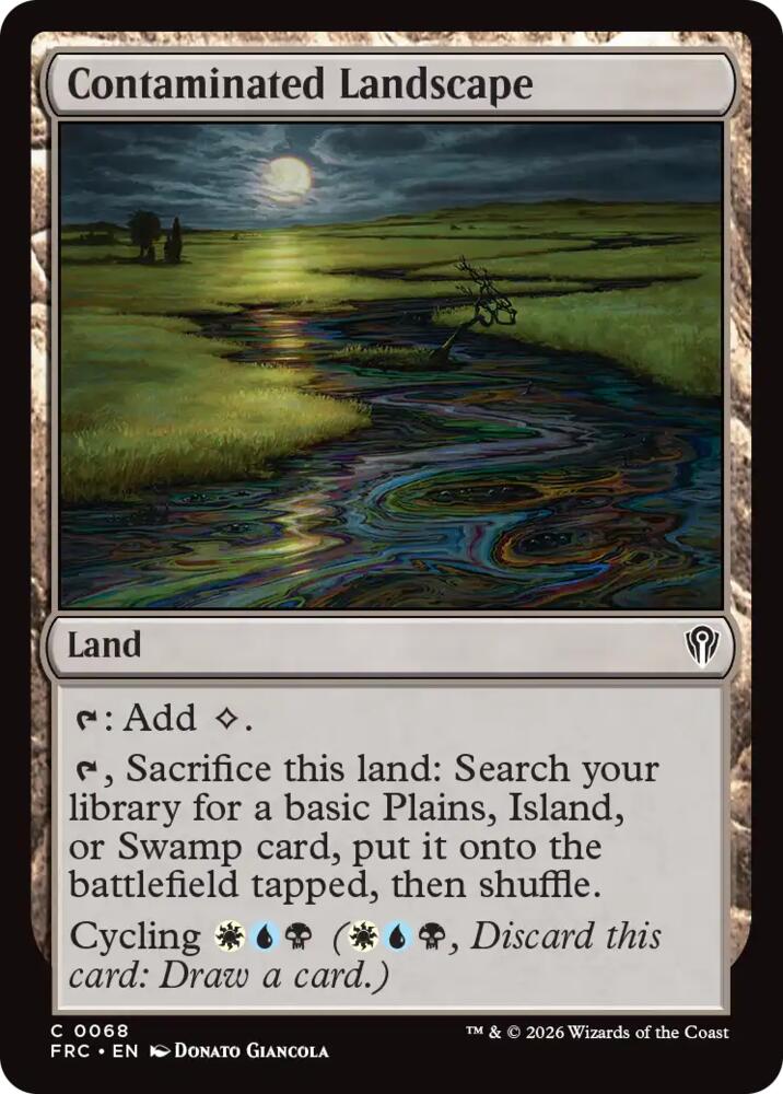 Contaminated Landscape 68 card from Commander: Reality Fracture
