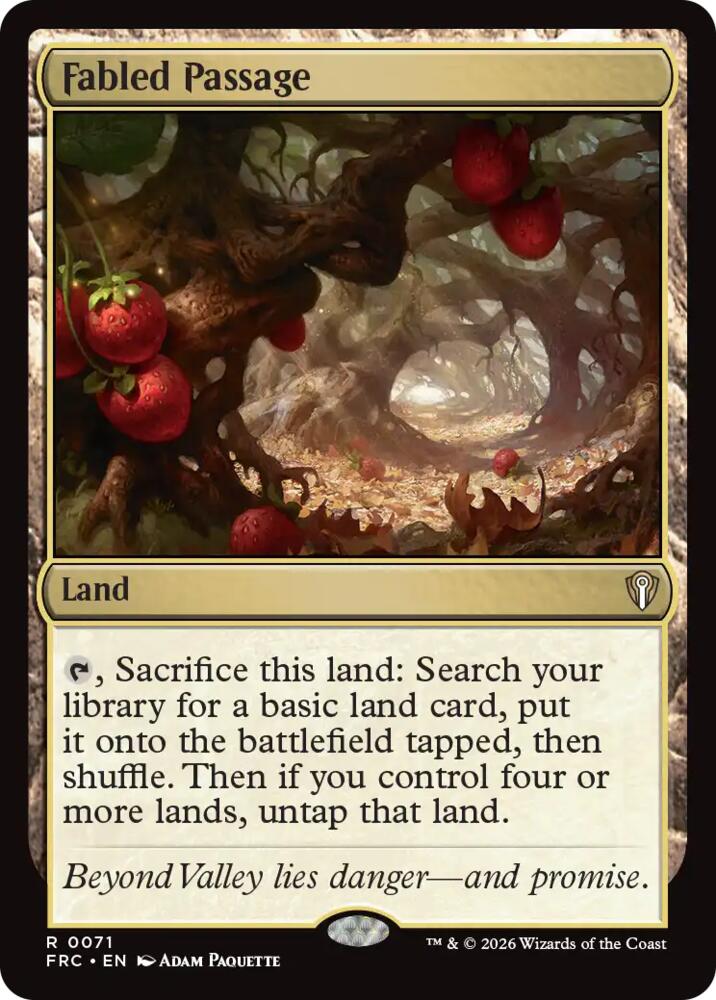 Fabled Passage 71 card from Commander: Reality Fracture
