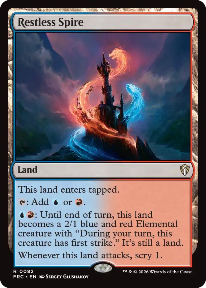 Restless Spire 82 card from Commander: Reality Fracture