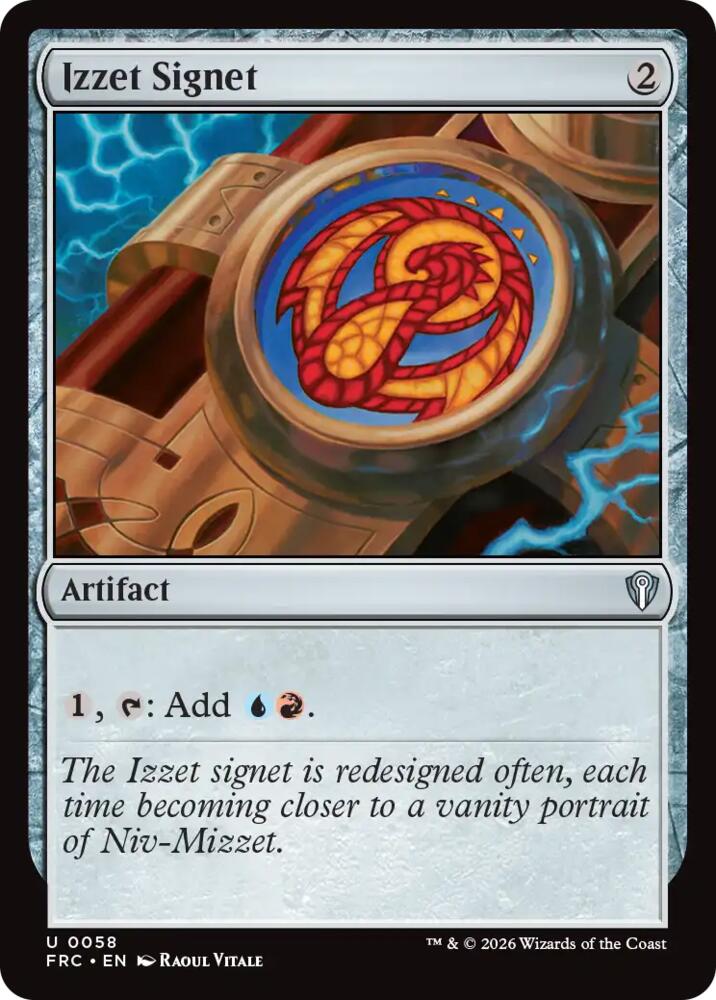 Izzet Signet 58 card from Commander: Reality Fracture