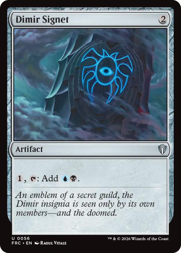 Dimir Signet 56 card from Commander: Reality Fracture