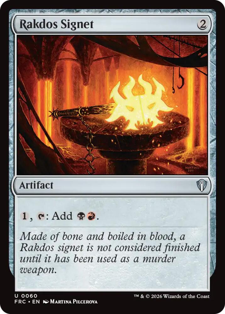 Rakdos Signet 60 card from Commander: Reality Fracture