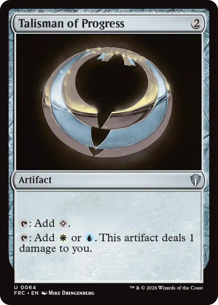 Talisman of Progress 64 card from Commander: Reality Fracture