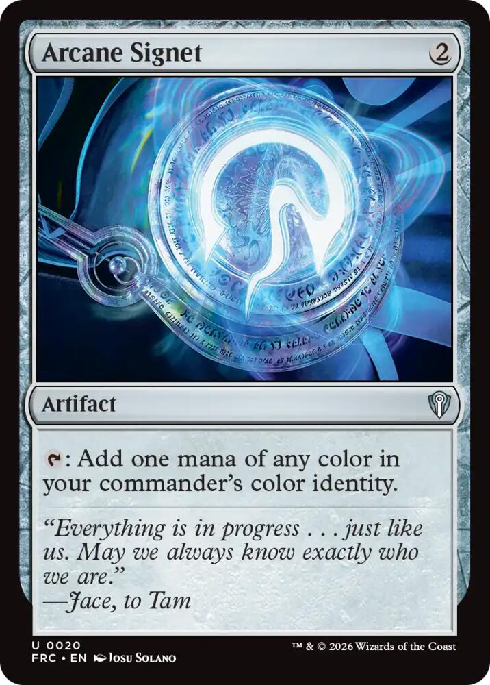 Arcane Signet 20 card from Commander: Reality Fracture