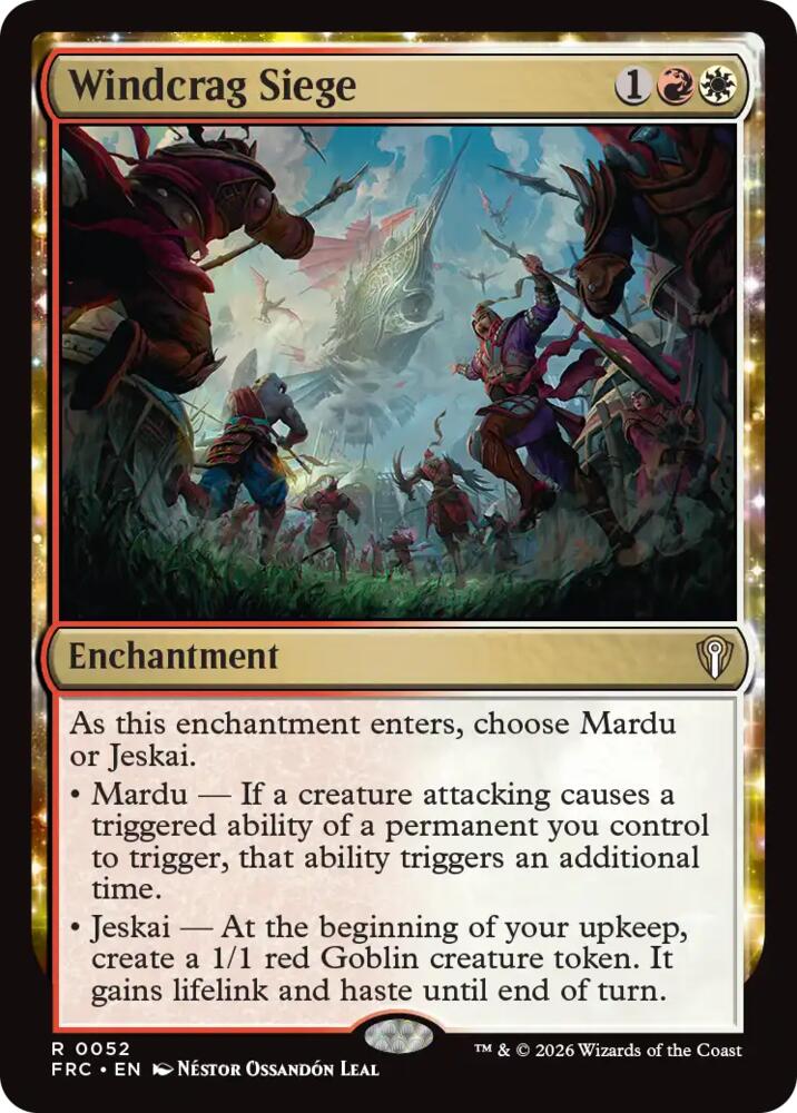 Windcrag Siege 52 card from Commander: Reality Fracture