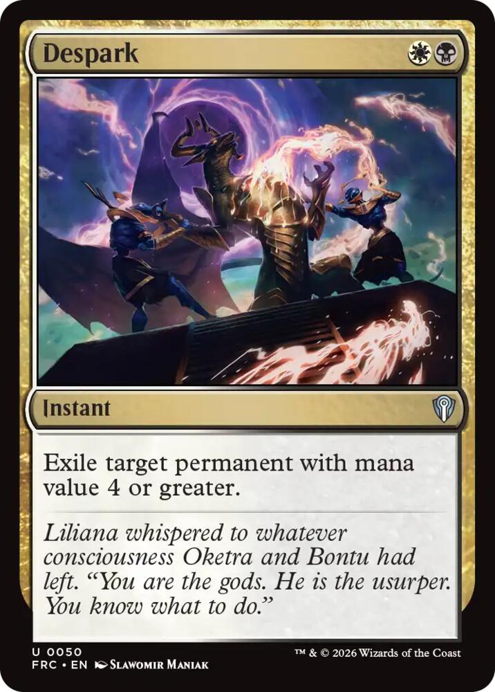 Despark 50 card from Commander: Reality Fracture