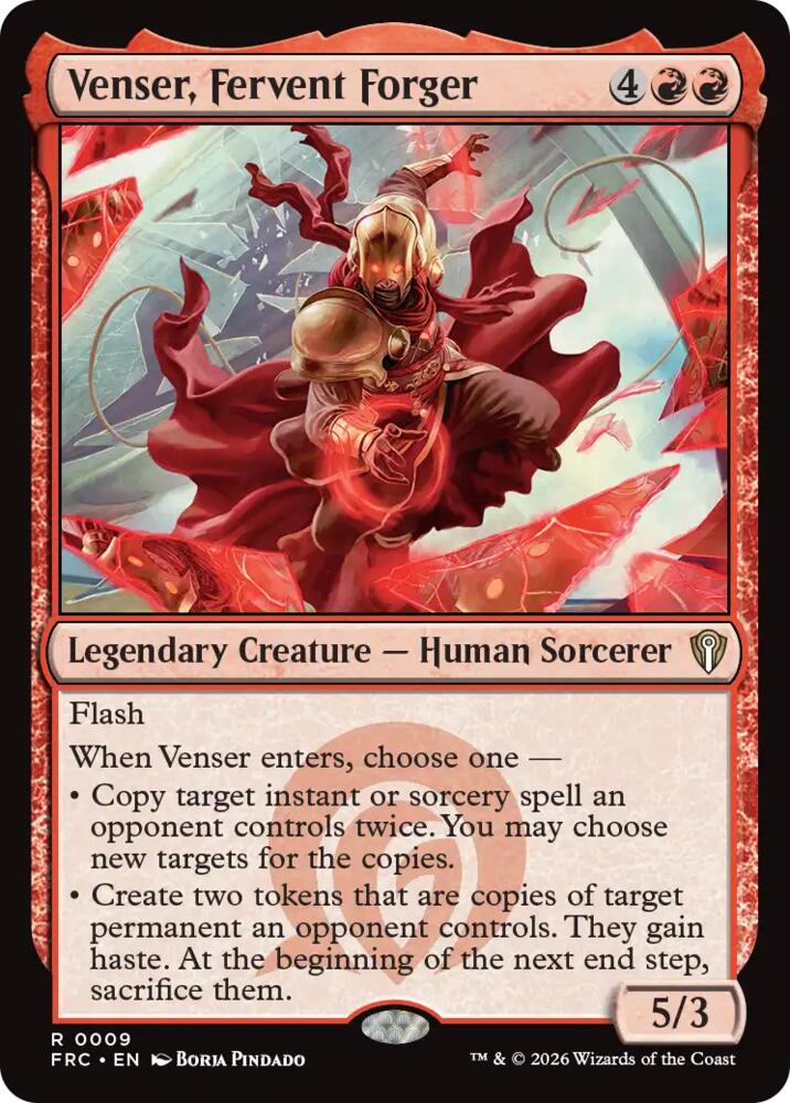 Venser, Fervent Forger 9 card from Commander: Reality Fracture