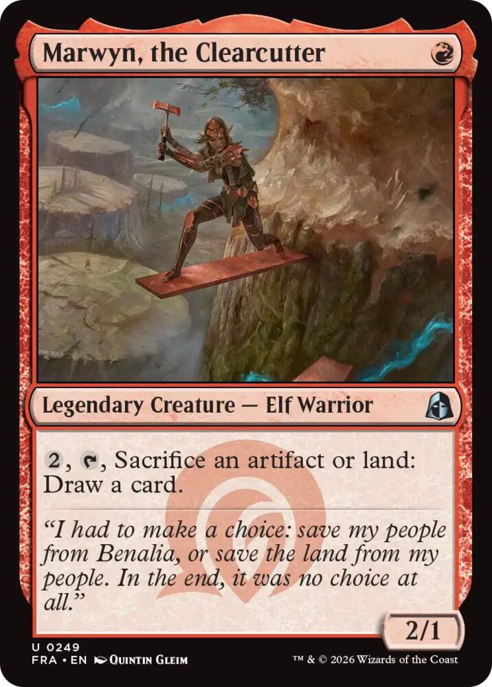 Marwyn, the Clearcutter 249 card from Reality Fracture