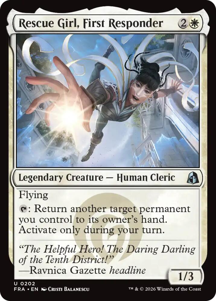 Rescue Girl, First Responder 202 card from Reality Fracture