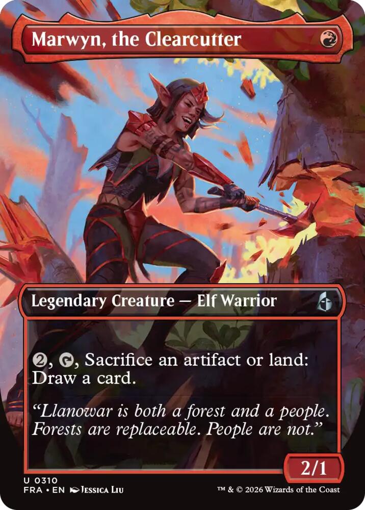 Marwyn, the Clearcutter (Borderless) 310 card from Reality Fracture